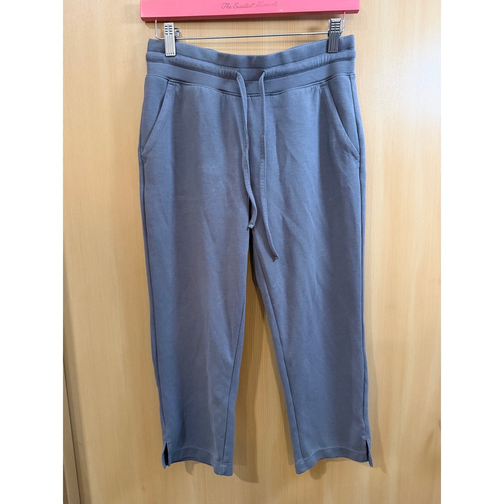 32 Degrees Cool Womens XS Blue Gray Cropped Sweatpants Drawstring Pockets Lounge